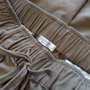 Coofandy Olive Green Linen Pants